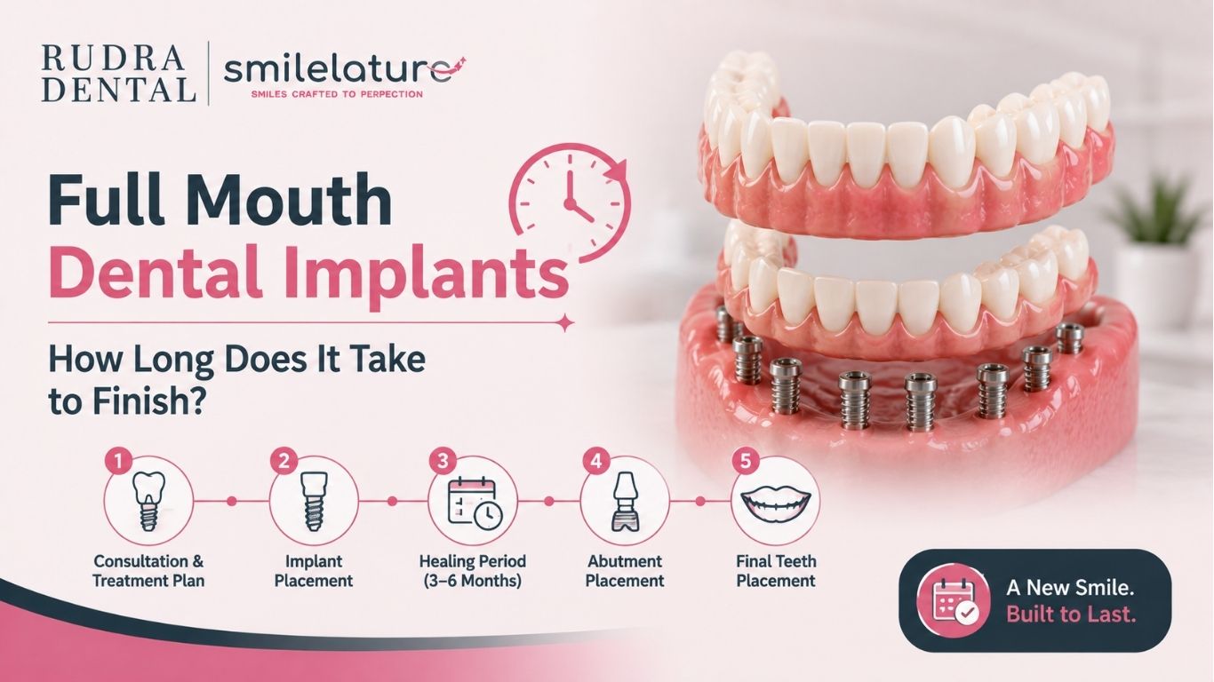 Full Mouth Dental Implants – How Much Time Does It Take to Finish ?